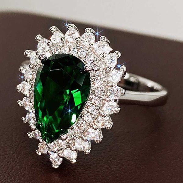 band rings caoshi luxury women's finger rings for party bright green pearshaped crystal noble lady vintage style accessories gorgeous g, Silver
band rings caoshi luxury women's finger rings for party bright green pearshaped crystal noble lady vintage style accessories gorgeous g, Silver