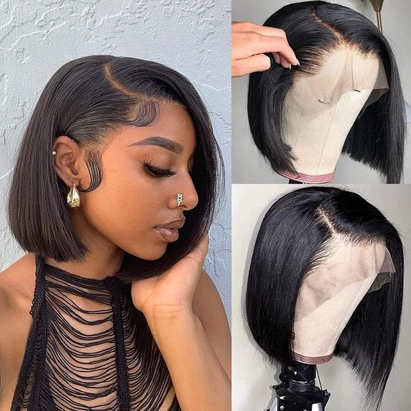 short straight human hair bob wigs 13x4 lace frontal wig for women brazilian remy hair pre plucked natural straight bob wigs, Black;brown
short straight human hair bob wigs 13x4 lace frontal wig for women brazilian remy hair pre plucked natural straight bob wigs, Black;brown