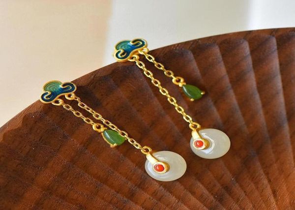 dangle chandelier inspired design natural hetian jade round enamel porcelain auspicious cloud tassel long earrings wedding acces7487270, Silver
dangle chandelier inspired design natural hetian jade round enamel porcelain auspicious cloud tassel long earrings wedding acces7487270, Silver