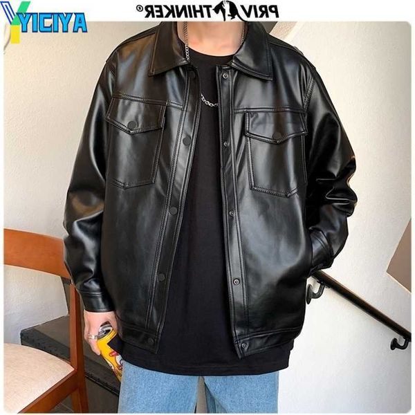 yiciya privathinker men spring black soft faux leather jacket mens hip hop jacket leather male oversize streetwear pockets clothes, Black;brown
yiciya privathinker men spring black soft faux leather jacket mens hip hop jacket leather male oversize streetwear pockets clothes, Black;brown