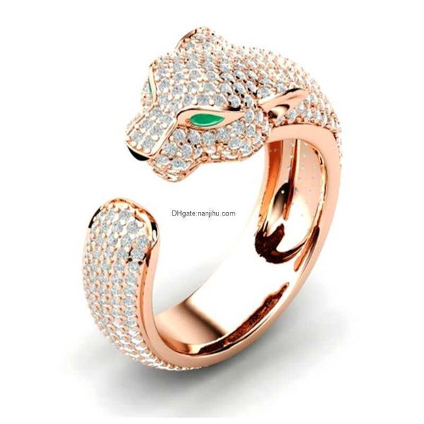 designer luxury cait brand tier baosheng leopard head full diamond ring popular for men and women, Silver
designer luxury cait brand tier baosheng leopard head full diamond ring popular for men and women, Silver