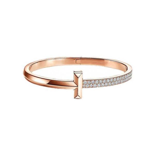 designer seiko high version s925 sterling silver tiffay fashion t1 half diamond wide narrow version 18k rose gold bracelet female c571, Black
designer seiko high version s925 sterling silver tiffay fashion t1 half diamond wide narrow version 18k rose gold bracelet female c571, Black
