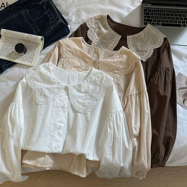 shirts mori girl spring autumn women basic blouse peter pan collar white brown apricot loose blusa hollow out cotton kawaii preppy top
shirts mori girl spring autumn women basic blouse peter pan collar white brown apricot loose blusa hollow out cotton kawaii preppy top