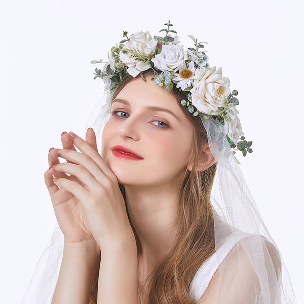 super immortal white rose hair with corolla imitation fabric fabric fabric curled edge rose water grass wreath bridal portrait corolla diame, Silver
super immortal white rose hair with corolla imitation fabric fabric fabric curled edge rose water grass wreath bridal portrait corolla diame, Silver