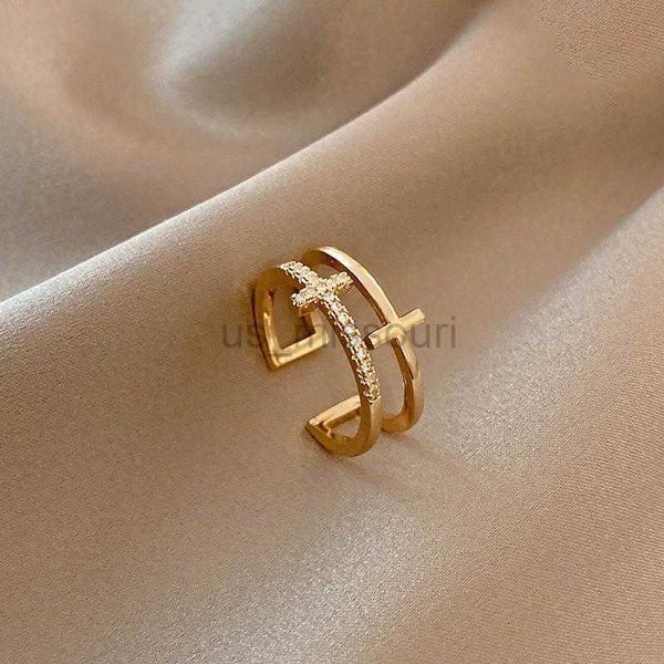 band rings fashion doublelayer cross zircon ring for women gold silver color adjustable finger rings bling korean elegant jewelry gift j2305
band rings fashion doublelayer cross zircon ring for women gold silver color adjustable finger rings bling korean elegant jewelry gift j2305