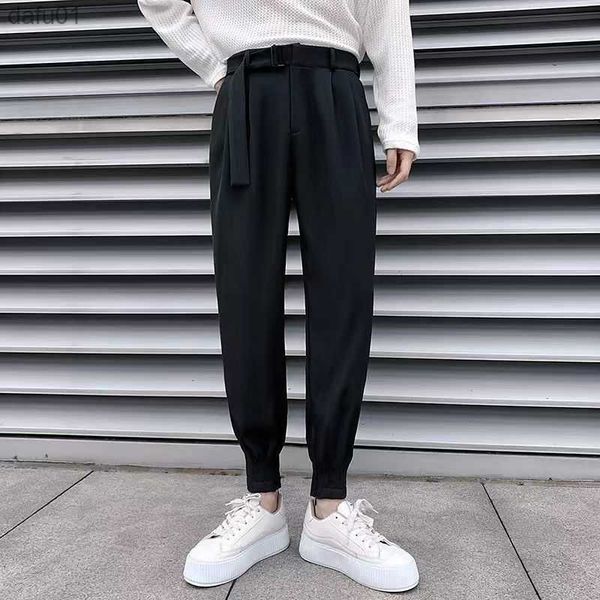 men's pants casual suit pants men korean fashion slim classic harem pants simple wild vintage loose solid black blazer trousers l230520
men's pants casual suit pants men korean fashion slim classic harem pants simple wild vintage loose solid black blazer trousers l230520