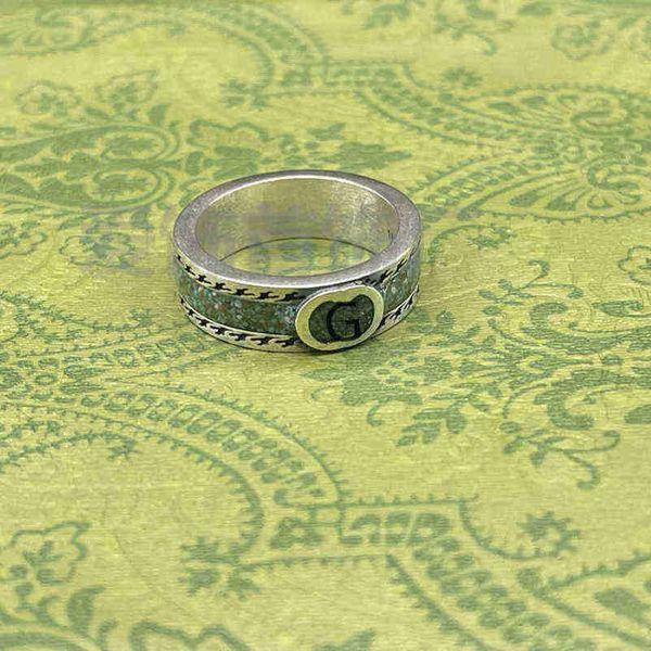 designer jewelry bracelet necklace accessories sterling used light green enamel interlocking men women couple ring high quality, Silver
designer jewelry bracelet necklace accessories sterling used light green enamel interlocking men women couple ring high quality, Silver