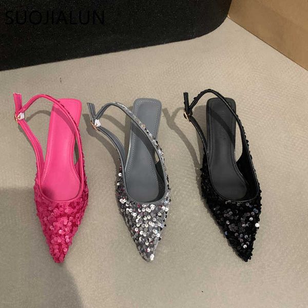 nxy sandals 2023 bling women sandal fashion pointed toe shallow slip on ladies elegant slingback shoes med heel pumps 230511, Black
nxy sandals 2023 bling women sandal fashion pointed toe shallow slip on ladies elegant slingback shoes med heel pumps 230511, Black