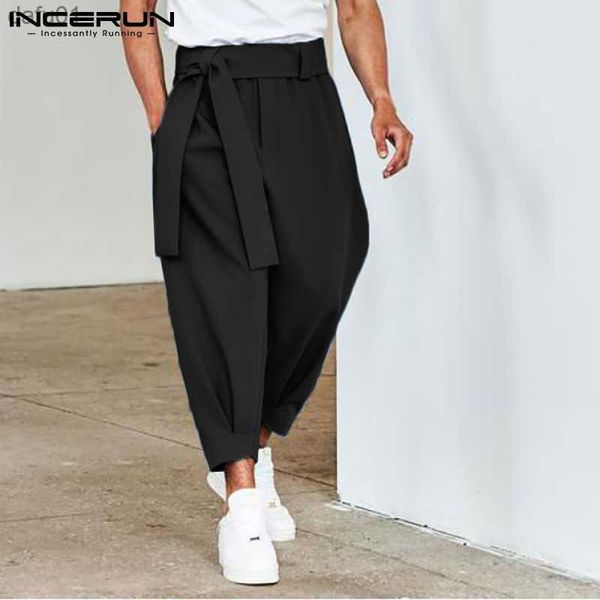 men's pants incerun 2023 new men's fashion solid color pants drawstring casual harem trouser chinomen's loose wide leg pant t, Black
men's pants incerun 2023 new men's fashion solid color pants drawstring casual harem trouser chinomen's loose wide leg pant t, Black