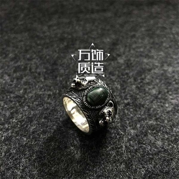 2023 new designer jewelry bracelet necklace ring sterling old rattan green malachite head for men women, Silver
2023 new designer jewelry bracelet necklace ring sterling old rattan green malachite head for men women, Silver