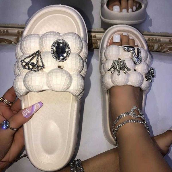 sandals summer new bright diamond bubble slippers woman open toe platform comfortable non slip beach shoes home 230417, Black
sandals summer new bright diamond bubble slippers woman open toe platform comfortable non slip beach shoes home 230417, Black