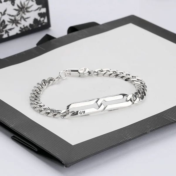 2023 luxury gu chain bracelets retro trend couples bracelet designer jewelry, Golden;silver
2023 luxury gu chain bracelets retro trend couples bracelet designer jewelry, Golden;silver