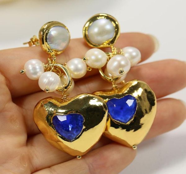 freshwater cultured white pearl dangle blue crystal heart bead stud earrings simple gifts for women8523213, Silver
freshwater cultured white pearl dangle blue crystal heart bead stud earrings simple gifts for women8523213, Silver