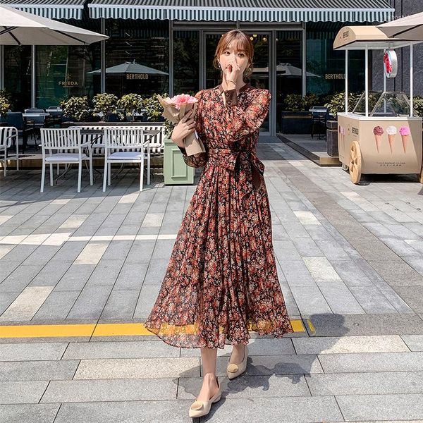 casual dresses hebe&eos elegant chiffon dress 2023 spring autumn long sleeve vintage floral print v neck woman maxi female vestidos, Black;gray
casual dresses hebe&eos elegant chiffon dress 2023 spring autumn long sleeve vintage floral print v neck woman maxi female vestidos, Black;gray