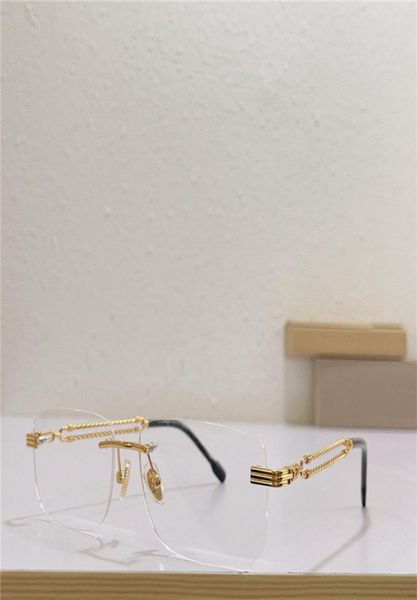 new fashion design optical glasses 50035u rimless frame square transparent lens metal temples versatile business style popular 3158835, Black
new fashion design optical glasses 50035u rimless frame square transparent lens metal temples versatile business style popular 3158835, Black
