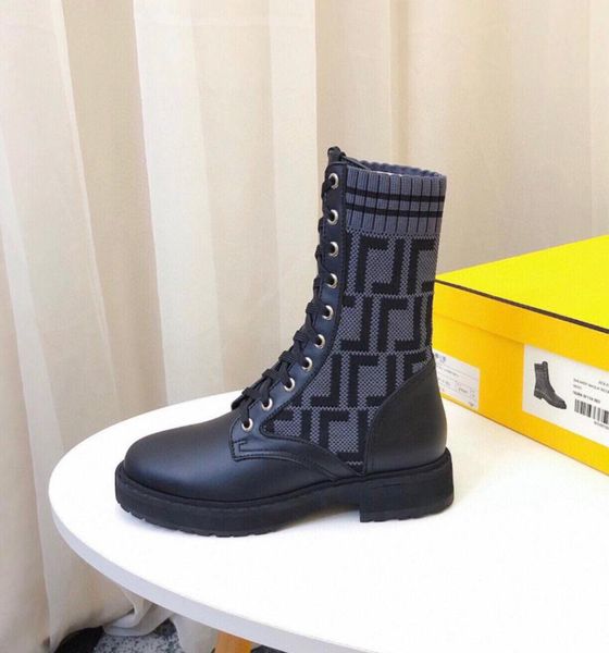 double f zucca knitted sockstyle flats ecombat boots rockoko logojacquard stretchknit and leather ankle booties for women luxur9608267, Black
double f zucca knitted sockstyle flats ecombat boots rockoko logojacquard stretchknit and leather ankle booties for women luxur9608267, Black