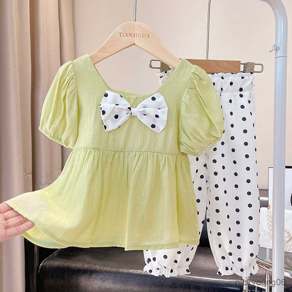 clothing sets girls big bow solid color and dot pants pieces summer fashion kids outfits, White
clothing sets girls big bow solid color and dot pants pieces summer fashion kids outfits, White
