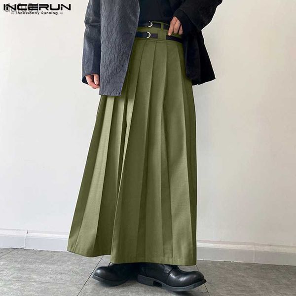 men's pants incerun men casual skirts solid color pleated zipper streetwear loose trousers 2023 personality leisure fashion men skirts, Black
men's pants incerun men casual skirts solid color pleated zipper streetwear loose trousers 2023 personality leisure fashion men skirts, Black