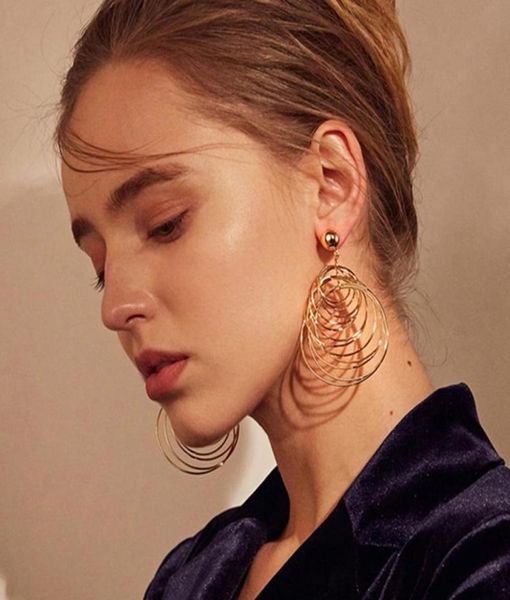 pair alloy geometric shape earrings multiple circles fashion long pendant for women party jewelry dangle chandelier6404961, Silver
pair alloy geometric shape earrings multiple circles fashion long pendant for women party jewelry dangle chandelier6404961, Silver