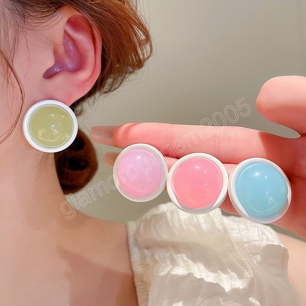 fashion jewelry 925 silver needle studs sweet candy color pink blue green resin earrings for women girl party gift, Golden;silver
fashion jewelry 925 silver needle studs sweet candy color pink blue green resin earrings for women girl party gift, Golden;silver