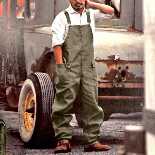pants men solid color vintage overalls romper large pockets onepiece long pants loose cargo jumpsuit streetwear stitch trousers, Black
pants men solid color vintage overalls romper large pockets onepiece long pants loose cargo jumpsuit streetwear stitch trousers, Black