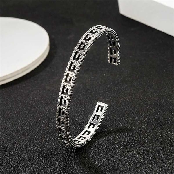 designer jewelry necklace ring sterling hollow out bracelet trend carved pattern narrow couple punk bracelet high quality, Black
designer jewelry necklace ring sterling hollow out bracelet trend carved pattern narrow couple punk bracelet high quality, Black