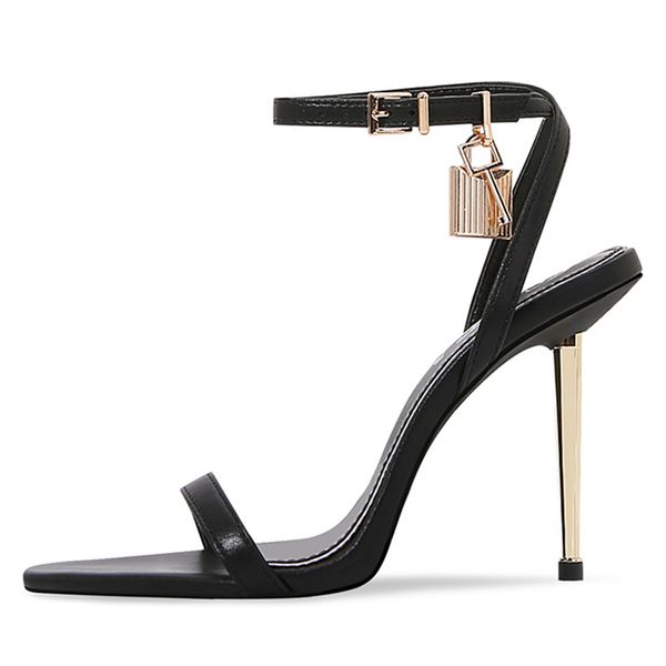 padlock women sandals designer 10cm high heels pom dress shoes ladies pointed toe ankle strap genuine leather gladiator pumps, Black
padlock women sandals designer 10cm high heels pom dress shoes ladies pointed toe ankle strap genuine leather gladiator pumps, Black