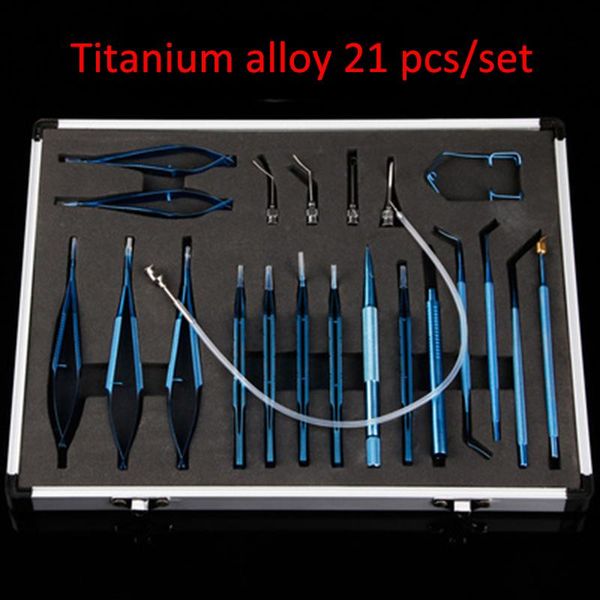 tools 21pcs/set titanium alloy eye ophthalmic cataract intraocular set surgical instrument eye micro surgery tools
tools 21pcs/set titanium alloy eye ophthalmic cataract intraocular set surgical instrument eye micro surgery tools