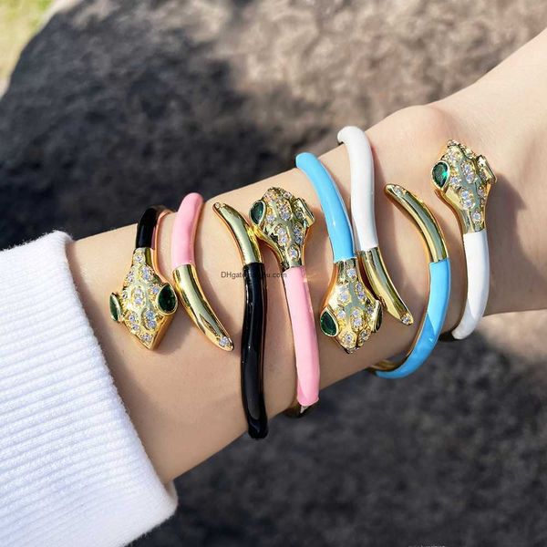 designer luxury belgary brand 2023 summer new bohemian colorful oil dropping animal snake bracelet brf60, Black
designer luxury belgary brand 2023 summer new bohemian colorful oil dropping animal snake bracelet brf60, Black