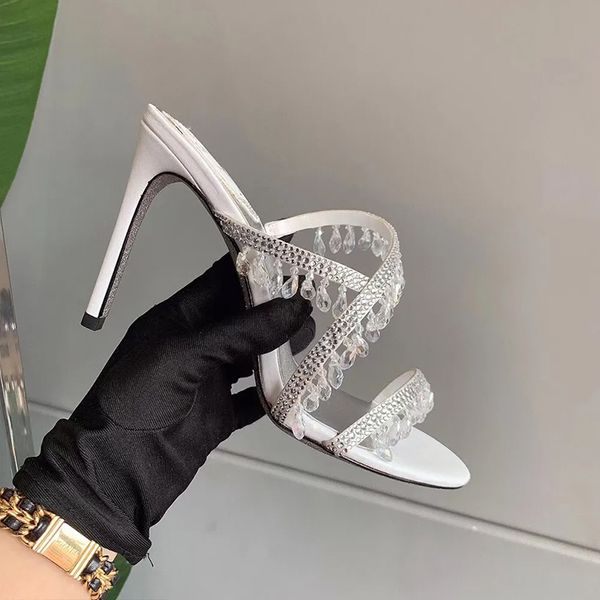 rene caovilla crystal chandelier embellished strap slippers mules shoes rhinestone spool heel women's heels luxury designers heeled san, Black
rene caovilla crystal chandelier embellished strap slippers mules shoes rhinestone spool heel women's heels luxury designers heeled san, Black