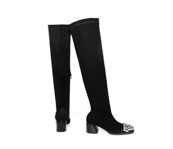 over the knee high boots elastic flock chunky heel women boots black square toe with rhinestone girl qu01 muyisexi8990990
over the knee high boots elastic flock chunky heel women boots black square toe with rhinestone girl qu01 muyisexi8990990