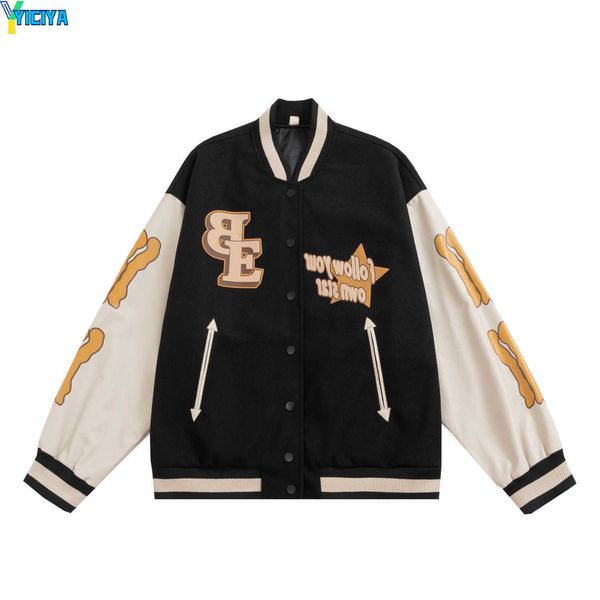 yiciya men baseball jackets streetwear hip hop skull letter print patchwork varsity bomber jacket 2022 autumn casual windbreaker coats, Black;brown
yiciya men baseball jackets streetwear hip hop skull letter print patchwork varsity bomber jacket 2022 autumn casual windbreaker coats, Black;brown
