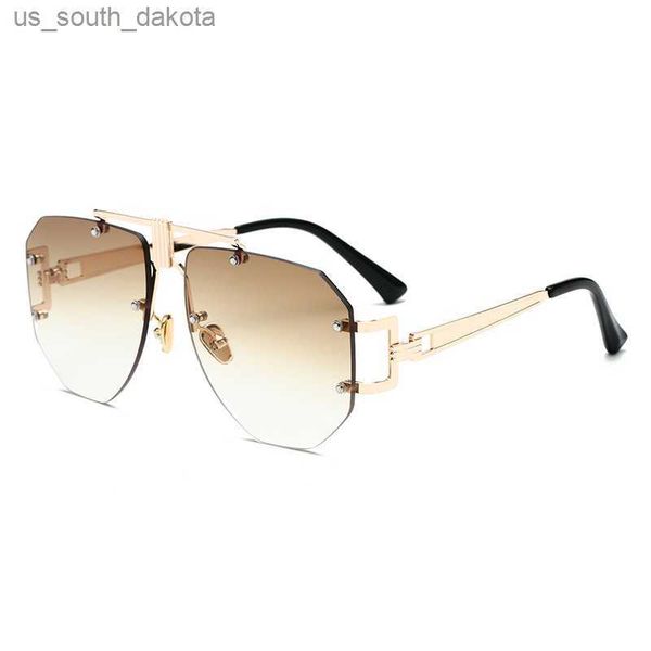 2023polygon sunglasses women brand designer rimless fashion sun glasses for men metal reflective flat lens female oculos l230523, White;black
2023polygon sunglasses women brand designer rimless fashion sun glasses for men metal reflective flat lens female oculos l230523, White;black