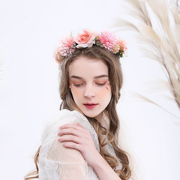 bridal corolla sweet forest series simulated rose blossom flower ring children's dress wedding accessories holiday pgraphy head flower, Silver
bridal corolla sweet forest series simulated rose blossom flower ring children's dress wedding accessories holiday pgraphy head flower, Silver