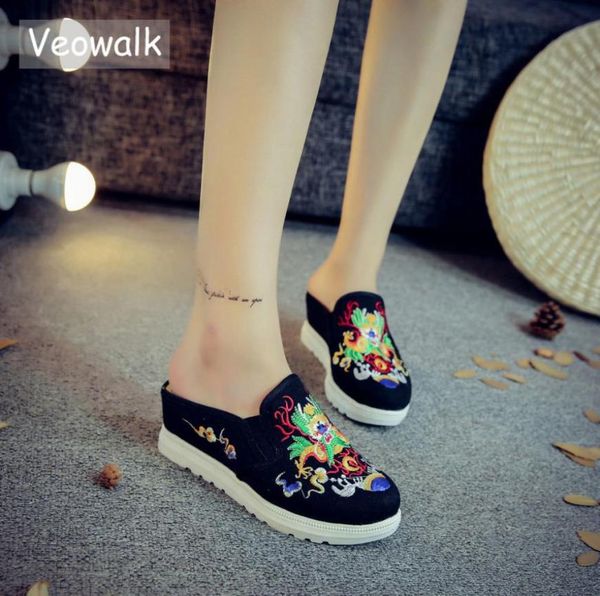 veowalk chinese totem embroidery women039s casual canvas wedge slippers medium hidden heel slipon comfort platform slides shoe9159915, Black
veowalk chinese totem embroidery women039s casual canvas wedge slippers medium hidden heel slipon comfort platform slides shoe9159915, Black