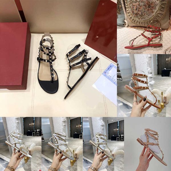 Summer Color Rivets Spiked Gladiator Flat Sandals Stones Studded Flip Sandal Women's Shoes Adjustable buckle laces, Brown
Summer Color Rivets Spiked Gladiator Flat Sandals Stones Studded Flip Sandal Women's Shoes Adjustable buckle laces, Brown