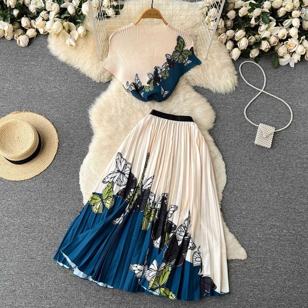 spring new women stylish pleated casual personality solid piece set women clothing xho, Black;gray
spring new women stylish pleated casual personality solid piece set women clothing xho, Black;gray