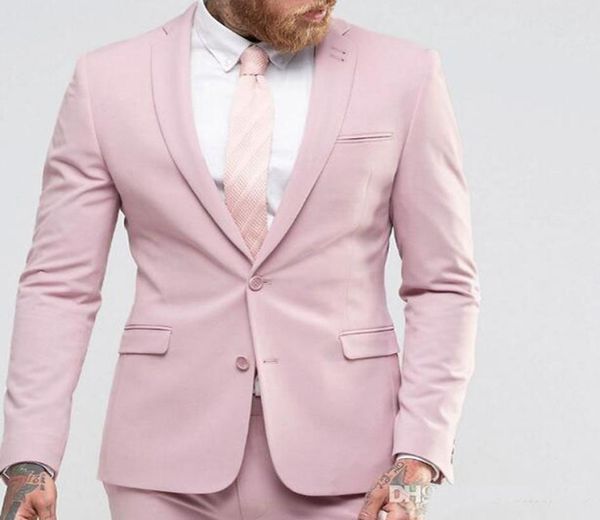 pink slim fit wedding tuxedos for groom wear 2018 notched lapel custom made groomsmen suit two piece mens suits jacket pants1877260, Black;gray
pink slim fit wedding tuxedos for groom wear 2018 notched lapel custom made groomsmen suit two piece mens suits jacket pants1877260, Black;gray