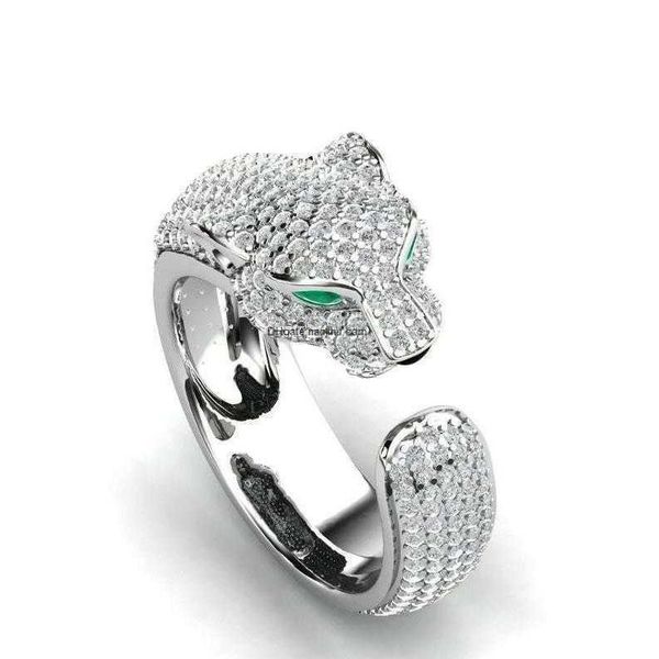 designer luxury cait brand tier dominant fashion leopard head full diamond men's and women's opening creative personality small cr, Silver
designer luxury cait brand tier dominant fashion leopard head full diamond men's and women's opening creative personality small cr, Silver