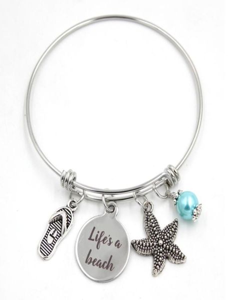 new arrival stainless steel jewelry expandable bangle bracelet lifes a beach bracelet flip flop starfish charm bracelets women gif7621892, Golden;silver
new arrival stainless steel jewelry expandable bangle bracelet lifes a beach bracelet flip flop starfish charm bracelets women gif7621892, Golden;silver