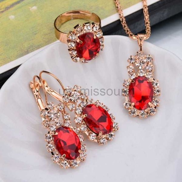 band rings romantic elegant oval colorful zircon earrings ring necklace set for women exquisite red crystal pendant bridal jewelry set gift, Silver
band rings romantic elegant oval colorful zircon earrings ring necklace set for women exquisite red crystal pendant bridal jewelry set gift, Silver