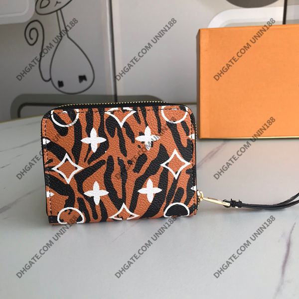 women luxurys designers card holders tiger skin pattern bags wallets solid color flower bag genuine leather ladies travel wallets coin purse, Brown;gray
women luxurys designers card holders tiger skin pattern bags wallets solid color flower bag genuine leather ladies travel wallets coin purse, Brown;gray