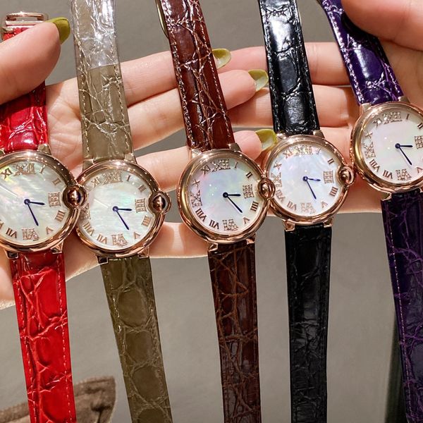 designer watches ladies watch quartz watches 36mm belt strap mother of pearl diamond wristwatch, Slivery;brown
designer watches ladies watch quartz watches 36mm belt strap mother of pearl diamond wristwatch, Slivery;brown