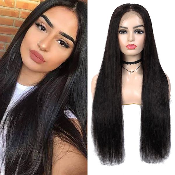 natural black lace part human hair wig brazilian straight long hair 13x1 t part wig for black women remy hair wig ijoy, Black;brown
natural black lace part human hair wig brazilian straight long hair 13x1 t part wig for black women remy hair wig ijoy, Black;brown