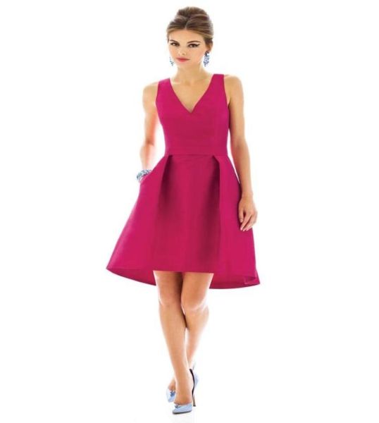 short v neck formal gown sleeveless knee length bridesmaid dresses 201880599129029248, White;pink
short v neck formal gown sleeveless knee length bridesmaid dresses 201880599129029248, White;pink