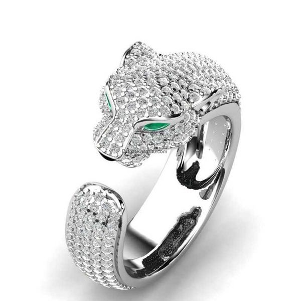 designer luxury cait brand tier leopard head full diamond ring popular for men and women, Silver
designer luxury cait brand tier leopard head full diamond ring popular for men and women, Silver