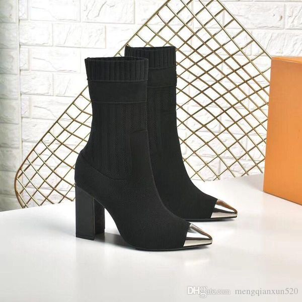 autumn winter socks heeled heel boots fashion knitted elastic boot designer shoes alphabetic pointed women lady letter thick high heels larg, Black
autumn winter socks heeled heel boots fashion knitted elastic boot designer shoes alphabetic pointed women lady letter thick high heels larg, Black