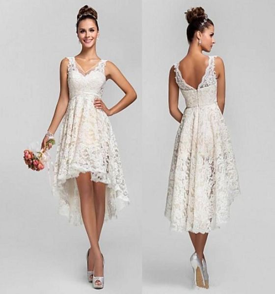 2019 summer short beach wedding dresses v neck a line high low hem ivory lace informal bridal gowns7129616, White
2019 summer short beach wedding dresses v neck a line high low hem ivory lace informal bridal gowns7129616, White