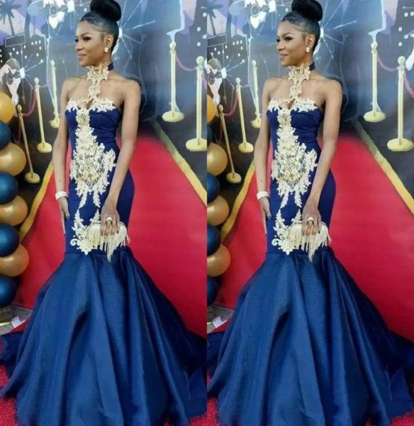 halter royal blue mermaid evening dresses satin gold applique floor length african prom dress evening wear party gowns plus size v3486914, Black;red
halter royal blue mermaid evening dresses satin gold applique floor length african prom dress evening wear party gowns plus size v3486914, Black;red
