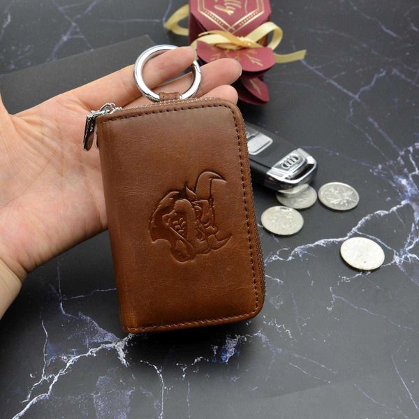 first layer cowhide double bag zipper key case oil wax leather coin purse door car, Red;black
first layer cowhide double bag zipper key case oil wax leather coin purse door car, Red;black